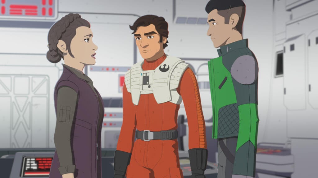 Star Wars Resistance, Station Theta Black, Leia, Poe