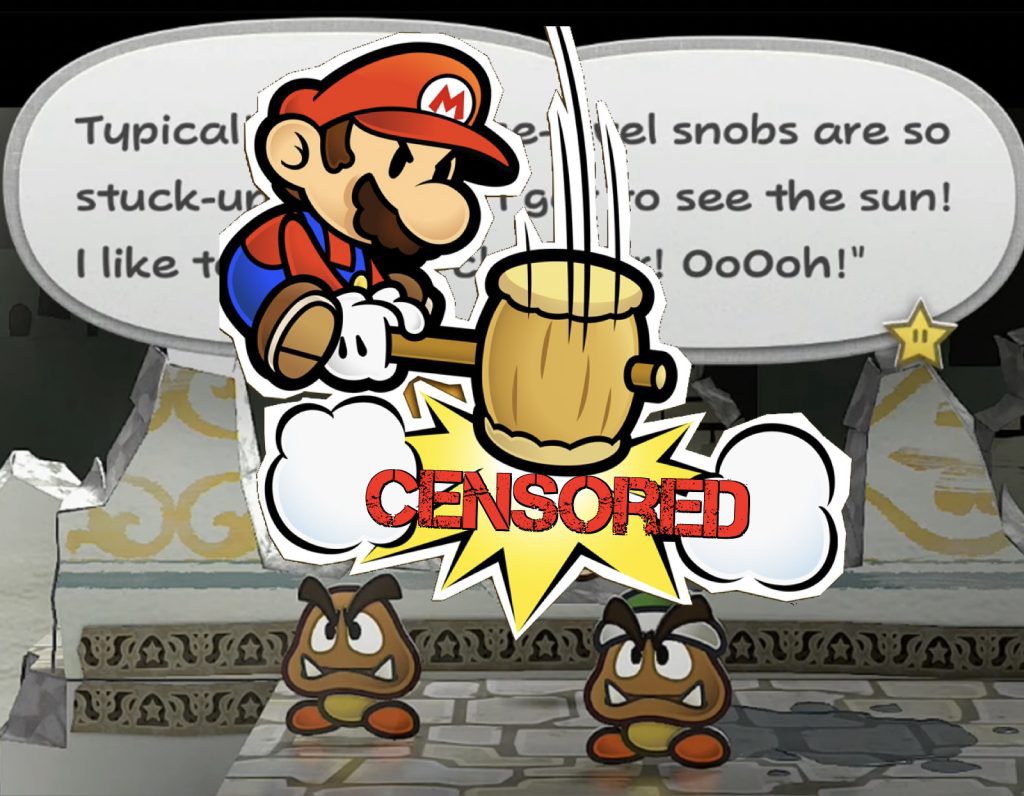 Paper Mario censored